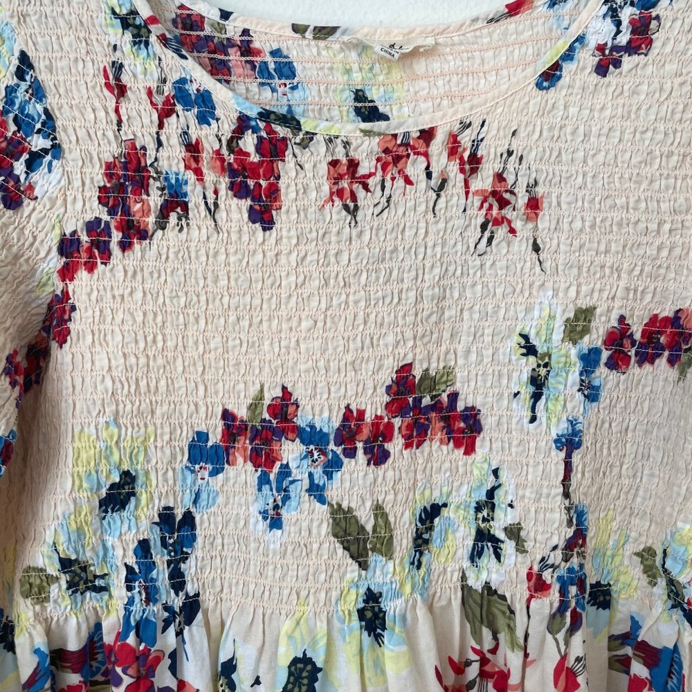 Jane & Delancey Smocked Floral Boho Baby Doll Top - Picture 4 of 10